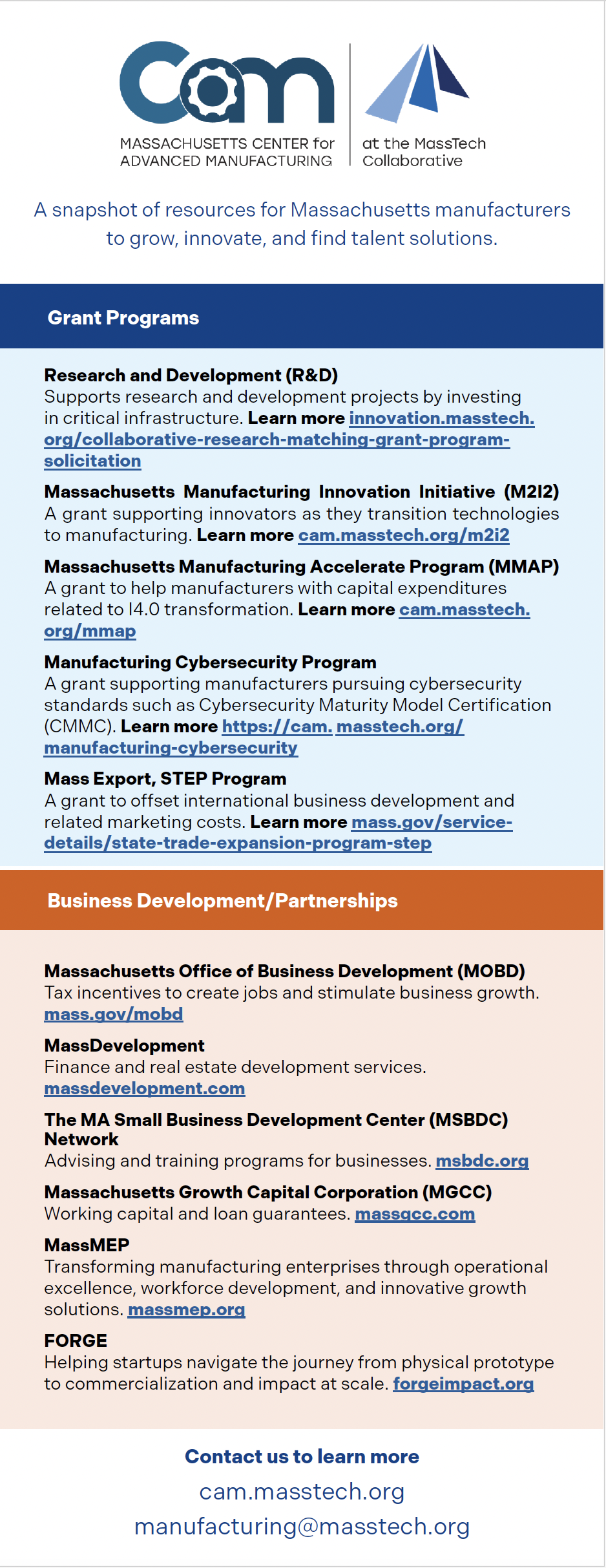 Manufacturers Resource Card